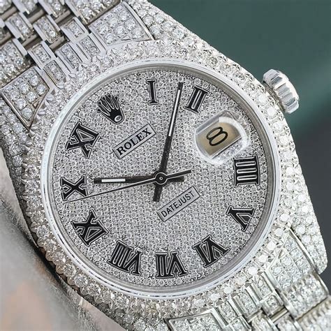 full diamond rolex datejust|rolex datejust full diamond.